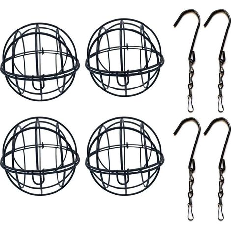 Mangeoire décorative en 4 parties avec système de distribution de nourriture pour une utilisation en extérieur, garde la cage propre et rangée, sans danger pour les aras et les cacatoès