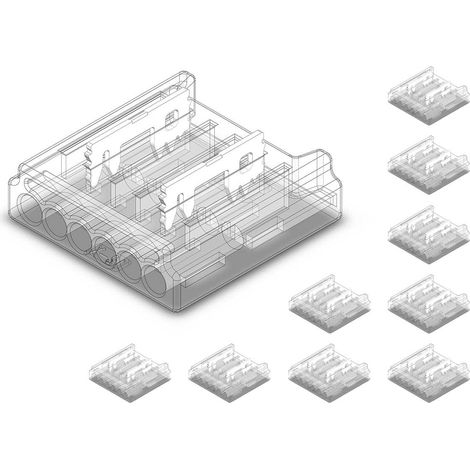 10 Pezzi Connettore Rapido 12mm Monocolore per Unire Striscia LED Senza Saldatura (1/3)