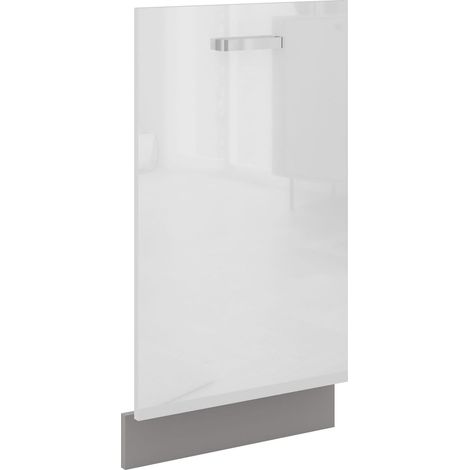 Frontblende Geschirrspüler vollintegriert 45 cm Weiß Hochglanz Küche Bianca Grey
