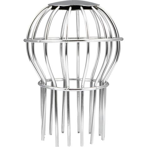 Crépine de gouttière en acier inoxydable, anti-colmatage, empêche les feuilles et les débris de pénétrer, outil de nettoyage pratique - 62 mm