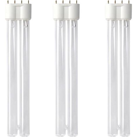 24 Watt UVC Ersatzlampe für Wasserklärer mit 2G11 Sockel 3er Set