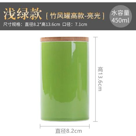 Boîte à thé en céramique avec couvercle en bois créatif, résistante à l'humidité et hermétique, bocal décoratif pour un usage domestique.