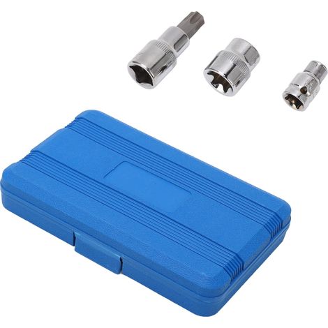 Kit de 29 douilles en acier chrome vanadium moleté, filetage mâle/femelle, pour l'entretien (1/5)