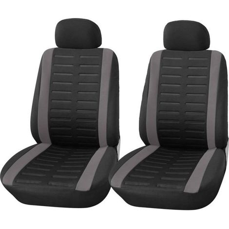 Housse De Siege Avant - Universelle - Pour Voiture - Gris - Lot De 4 Pieces (1/5)
