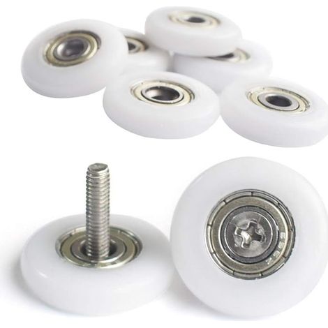 Lot de 8 roulettes pour porte de douche 19 mm (1/4)