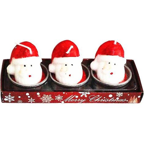 3 bougies de Noël en forme de Père Noël (1/3)