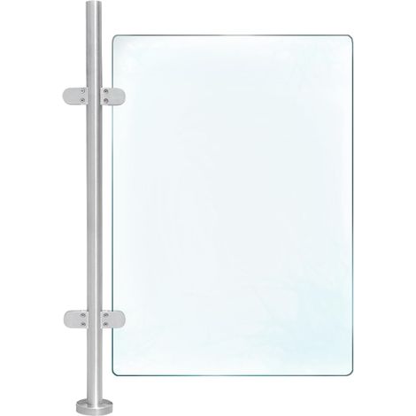 Gojoy – Poteau de garde corps en acier inoxydable 316 – 110 cm – Résistant à la rouille – Installation facile avec panneaux de 12 mm (1/5)