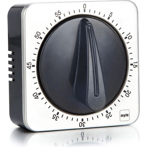 Minuteur Cuisine - Minuteur Magnétique 60 Minutes - Remontage Manuel - Acier Inoxydable - Pour Pâtisserie et Cuisson - 1 Pièce (1/5)