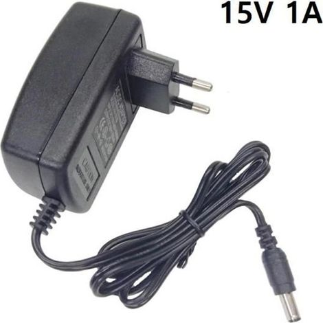Adaptateur Chargeur Universel AC/DC 15V 1A Prise EU Embout 5.5mm2.5mm (1/4)
