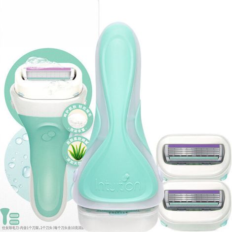 Compatible avec les recharges de rasoir pour femmes Schick Intuition Sensitive Skin à la vitamine E et à l'aloe vera, 1 paquet (2 unités)