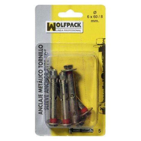Vite di ancoraggio metallica 10x100/12 mm. (2 pezzi)