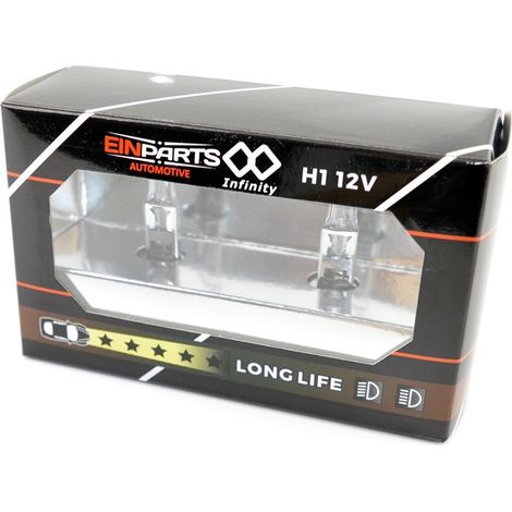 Bombillas halógenas EinParts H1 12 V 3000 K amarillas 55 W P14.5S (2 unidades) (1/4)