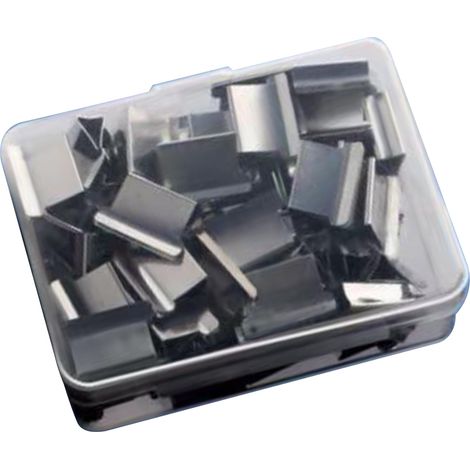 Chargeur de pinces à main 50 pièces, recharges de pinces pour reliure, distributeur de pinces pour fixer copies et livres. (1/5)
