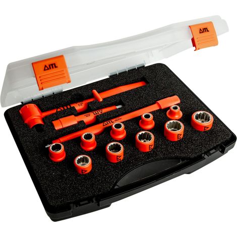 ITL Insulated 1/2In Drive Socket Set, 13 Piece