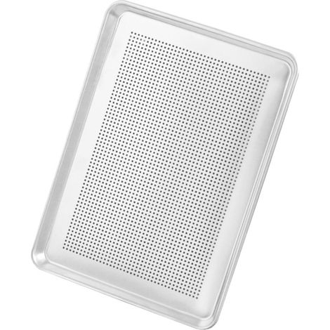 Plaque À Patisserie - 40 X 30 Cm - Aluminium 18/10 - Perforée - Pour Four - 1 Pièce (1/5)