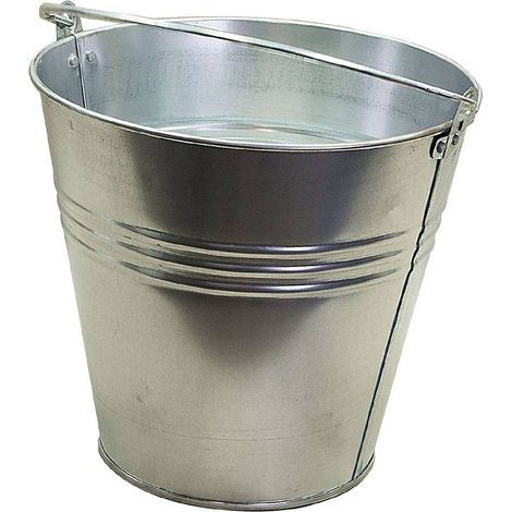 SECCHIO IN LAMIERA ZINCATA Lt. 10 (Ø 26 x h.23 cm)