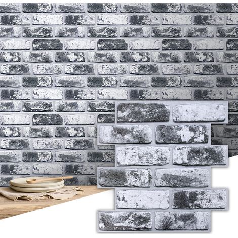 Panneaux Muraux 3D Imitation Brique, 10 Pièces (1/5)