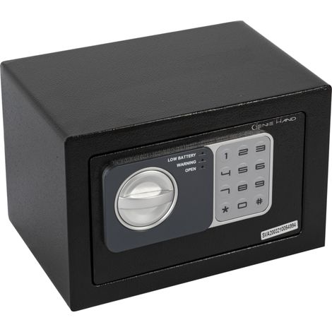 Genie Hand  Cassaforte Elettronica da Armadio Cassetta di Sicurezza con Codice a Combinazione e Chiave con Serratura B-Class e Sistema Anti Bounce Casseforti per Soldi