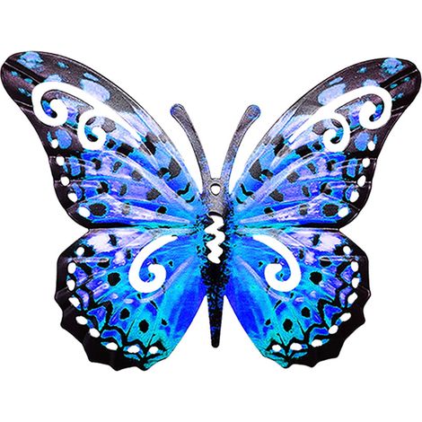 Butterfly Wall Decoration - Metal Butterfly Wall Art - Indoor Outdoor Garden Courtyard Bathroom Living Room Bedroom Porch Decor - 4 Pieces (1/5)