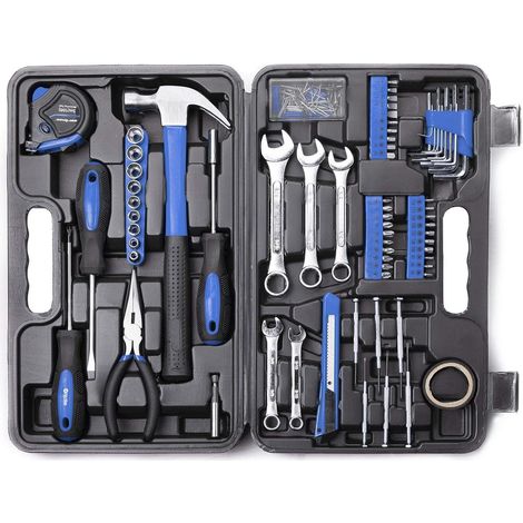 148-teiliges Profi Werkzeugset mit Koffer Hobby Auto Handwerk Kfz Blue (1/5)