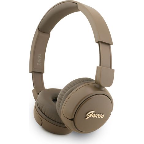Guess Bluetooth 5.3 Over-Ear-Kopfhörer mit Metalllogo und braunem Schriftzug (1/4)