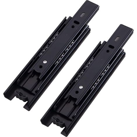 Kugelgelagerte Schubladenschienen, 150 mm, drei Auszüge, Vollauszug, Tragkraft 45 kg, für Möbel