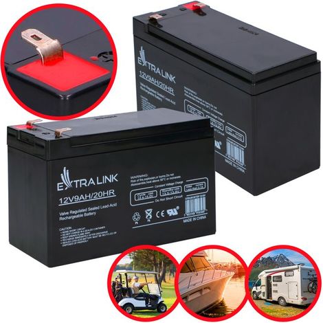 Batterie AGM - EXTRALINK - 12 V 9 Ah - Sans entretien - Étanche VRLA - 600 cycles (1/5)