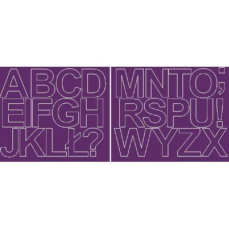 Lettere adesive autoadesive, 6 cm, viola lucido