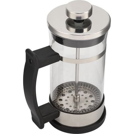 Cafetière en acier inoxydable et verre, cafetière à piston, théière à filtre, théière domestique (1/5)