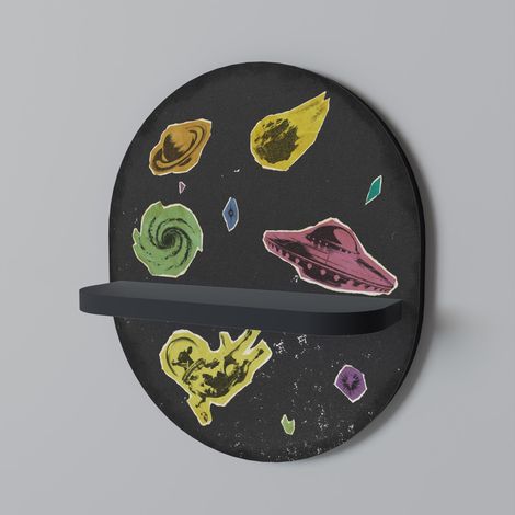 GALAXY MORSEL Estante Ovalado Negro (1/5)
