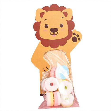 Niedliche Tier-Leckerlitüte, dekoratives Löwenmotiv, Geschenktüte mit Cartoon-Motiv, festliche Überraschungstüte, Modell A. (1/5)