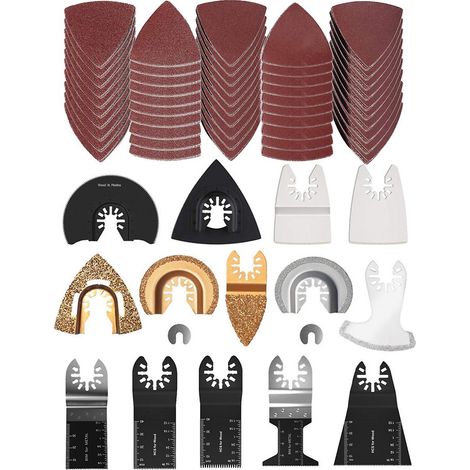 66 lames pour outil oscillant multifonction - Kit accessoires de scie pour couper métal bois plastique
