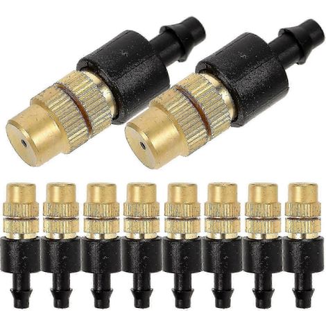 2025 10pcs Mister Nozzle Replacement Short Cooling System Nozzle Irrigation Connector (1/4)