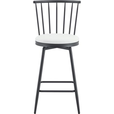 Tabouret de bar en métal style Windsor avec siège rembourré pour comptoirs et bars (1/5)