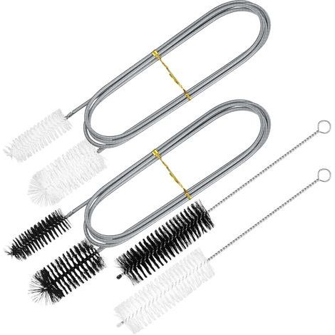 4 Pièces Brosse de Nettoyage pour Aquarium (2 x Brosse à Tuyau à Double Extrémité, 2 x Brosses à Tête Unique), Brosses pour Tuyau d'eau filtrante Aquarium pour Cuisine Maison (1/4)