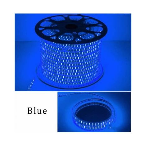 1 metro striscia LED 220V blu, impermeabile IP67, interno esterno