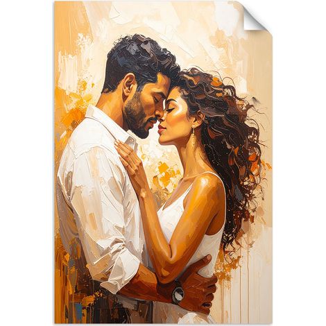 Selbstklebendes Poster – Wandsticker Verliebtes Paar 60x90 cm