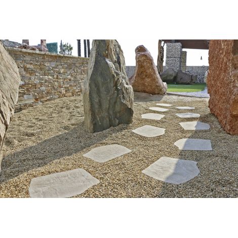 Feinsteinzeug Trittstein Stone Gres 42 x 36 cm beige