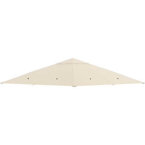 Ersatzdach für Gartenpavillon, 180 g/m² Polyester, 3 x 3 m, cremefarben (1/5)