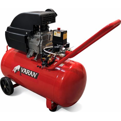 Varan Motors - ZBM50 Luftkompressor 50 Liter 2 PS 1500W 2800 U/min 192 L/min 8 Bar � leistungsstark & vielseitig