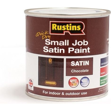Rustins SPCHW250 Quick Dry Small Job Satin Paint Chocolate 250ml RUSSJPSCHOQD