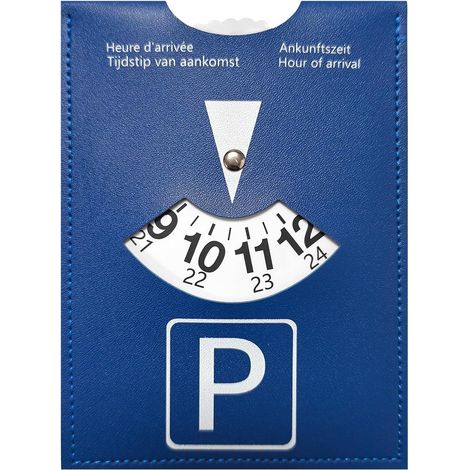 Maxi Blue Soft PU Leather Parking Disc for Europe Use Parking Clock Car Accessory Universal (1/5)