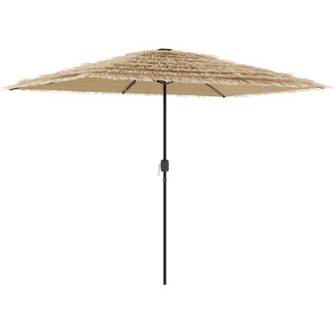 Ombrellone Giardino LED e Palo in Acciaio Marrone 300x200x250cm vidaXL (1/5)