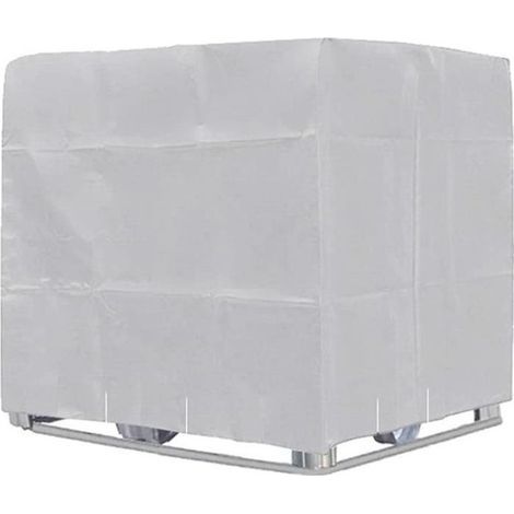 1000-liter container with a dust-proof, waterproof aluminum lid for outdoor rainwater storage.