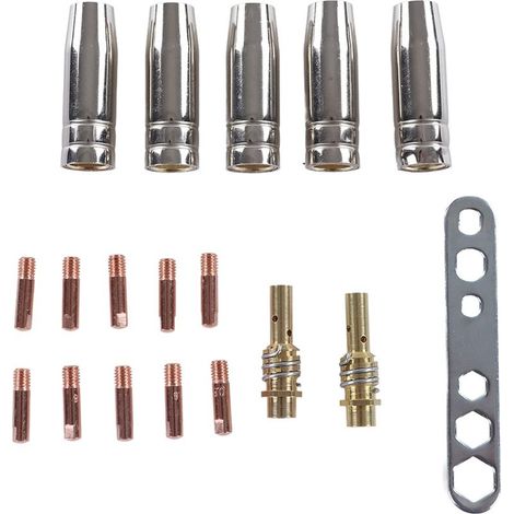 Kit protection bielle – buse + pointe contact – cuivre – torches MB15/15AK/MIG – consommables (1/5)