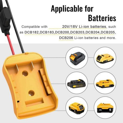Adaptateur Batterie 20 V - Connecteur Faisceau Câbles - Pour Voitures Électriques Enfourchables Peg-Perego - 2 Pièces (1/5)