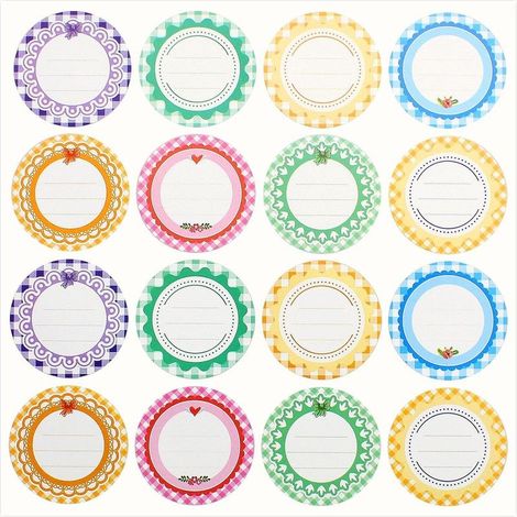 Self-adhesive labels for jam jars – 13 sheets (208 labels), standard size, strong adhesive paper (1/5)