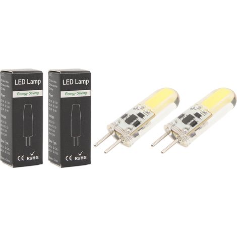 2PCS Ampoule LED Silicone GY6.35 COB 1505 3W 12V 300LM pour Placards, Armoires, Extérieur, Maison, Bureau, Plafond, Lumière Froide 6000K‑6500K (1/5)
