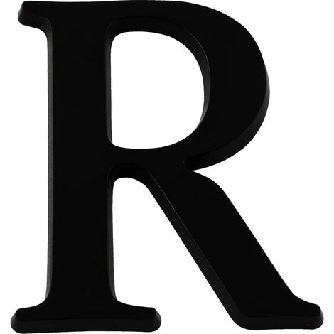Lettre R Noire Hauteur 40mm - 4621500 (1/2)