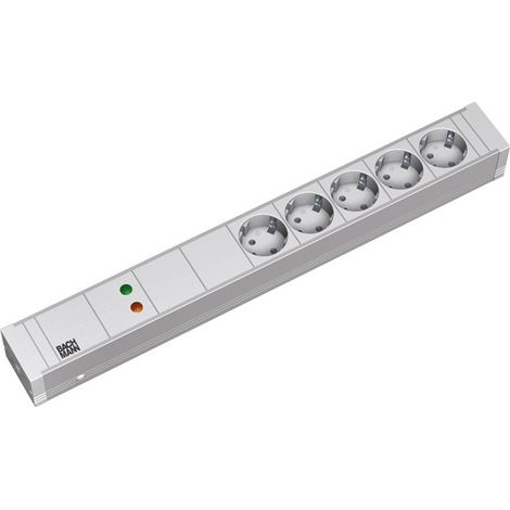 BACHMANN 19" 1,5HE 5xCEE7/3 1xGVS Strom 2,0m CEE7/7, 333.002
